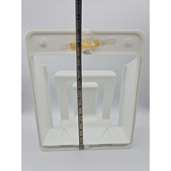 Vtg Rubbermaid Paper Grocery Bag Holder Organizer Storage Kitchen No. 2313 White - Picture 4 of 5